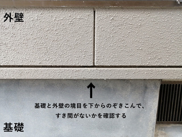 基礎のすき間の確認方法