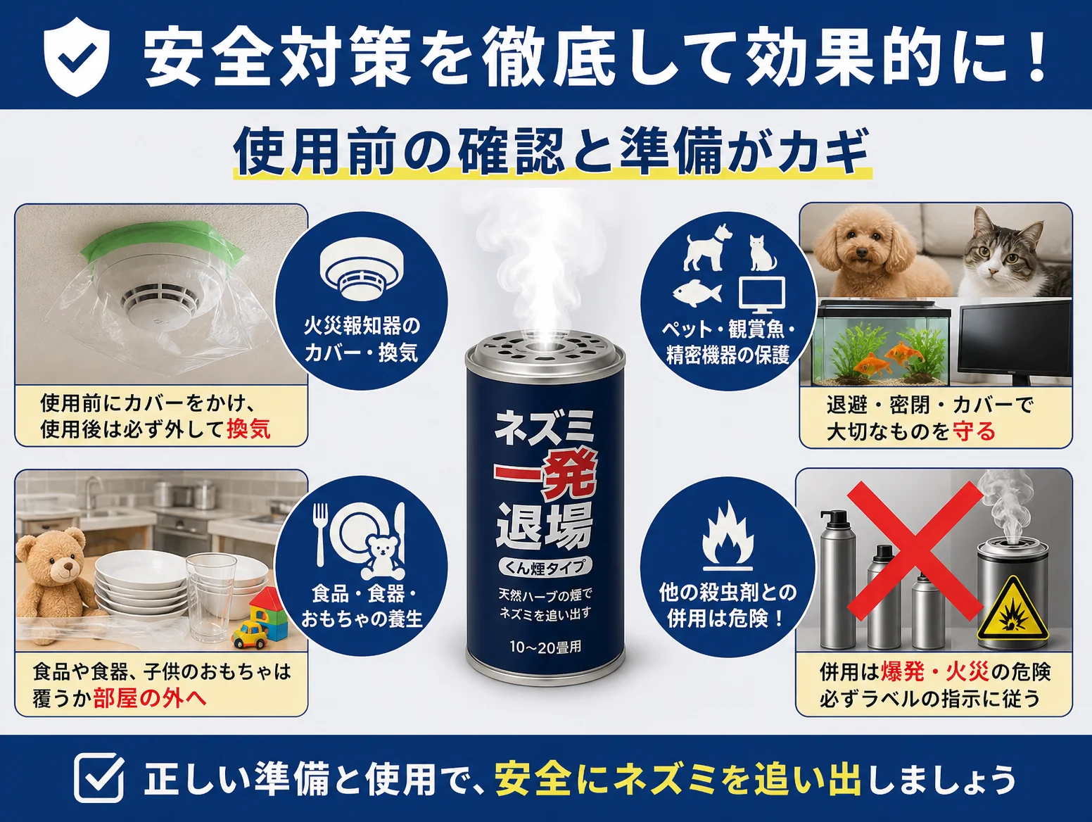 4. 部屋の中・台所・天井裏で使う前の注意点と安全対策