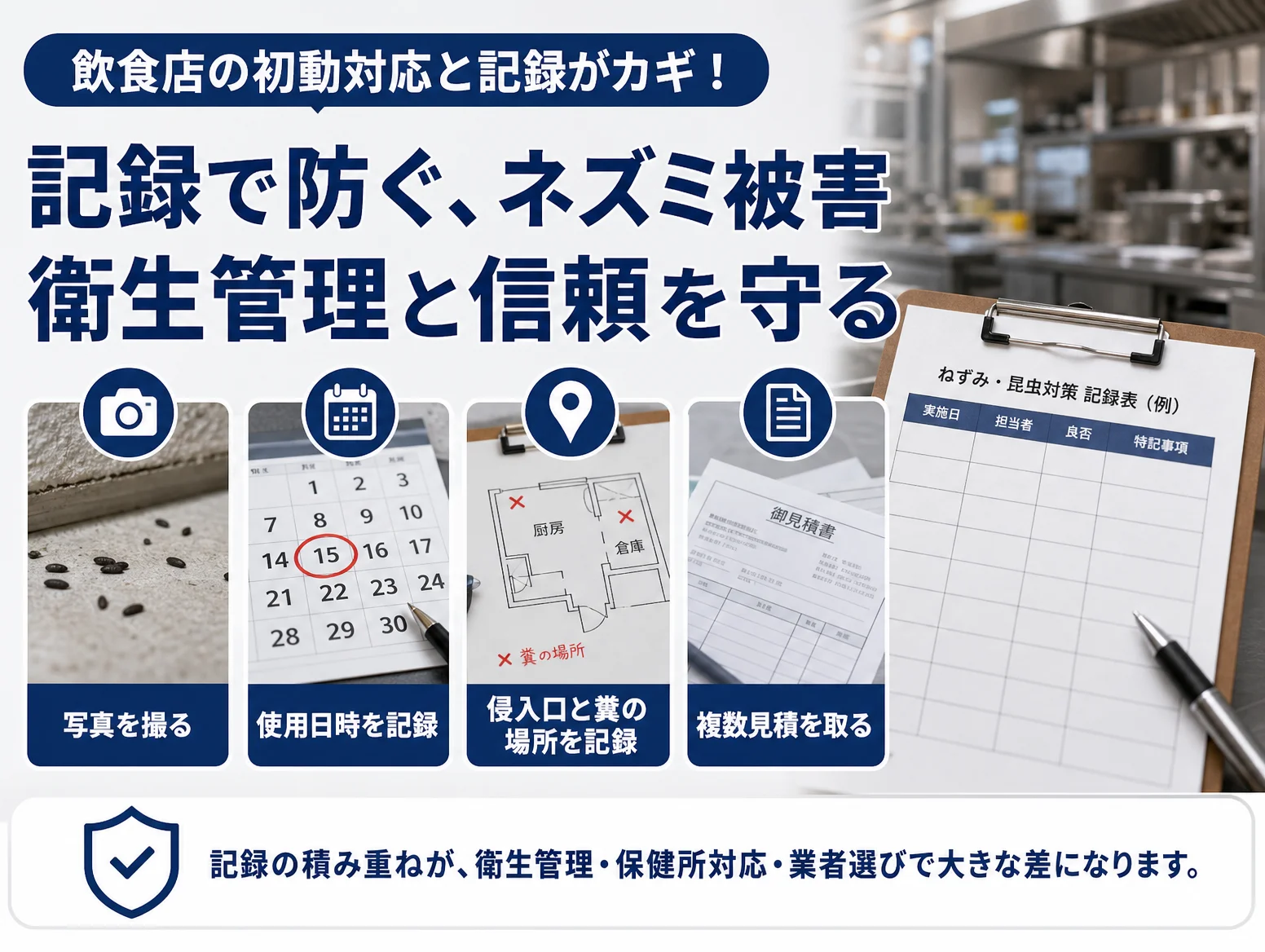 7. 飲食店オーナー向け|市販品の初動対応と衛生管理・記録