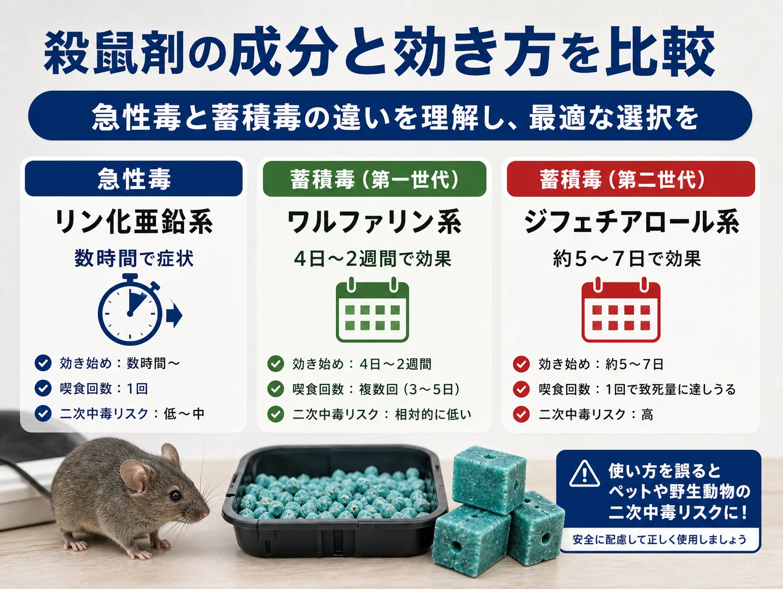 2. 「猫いらず」と呼ばれる殺鼠剤の成分・効き方を比較