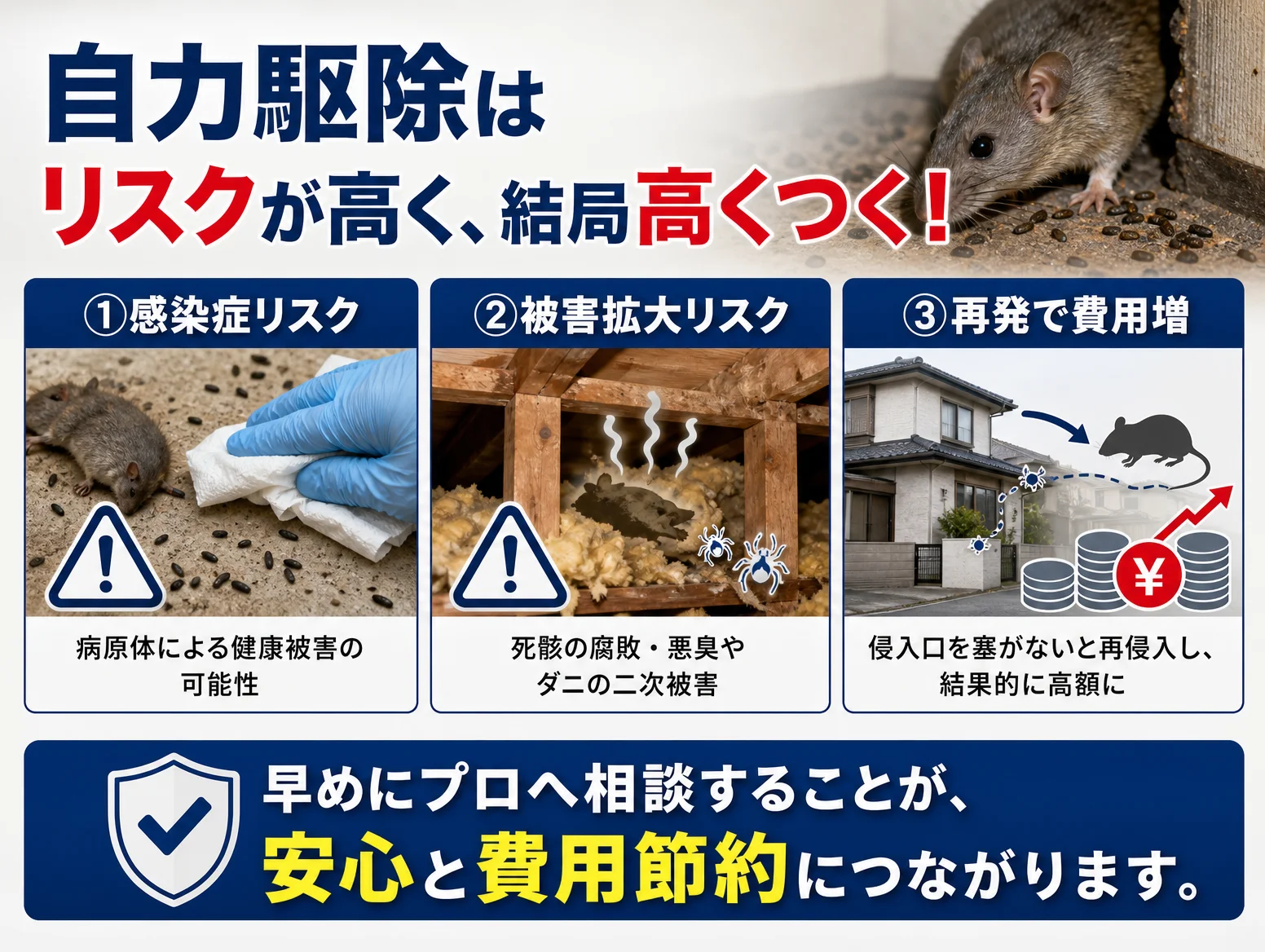 8. 自力駆除で費用を浮かせるのは危険な理由