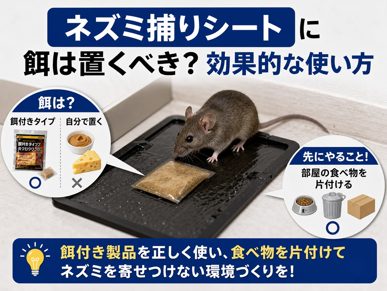 3. ネズミ捕りシートに餌は置くべき？効果的な使い方