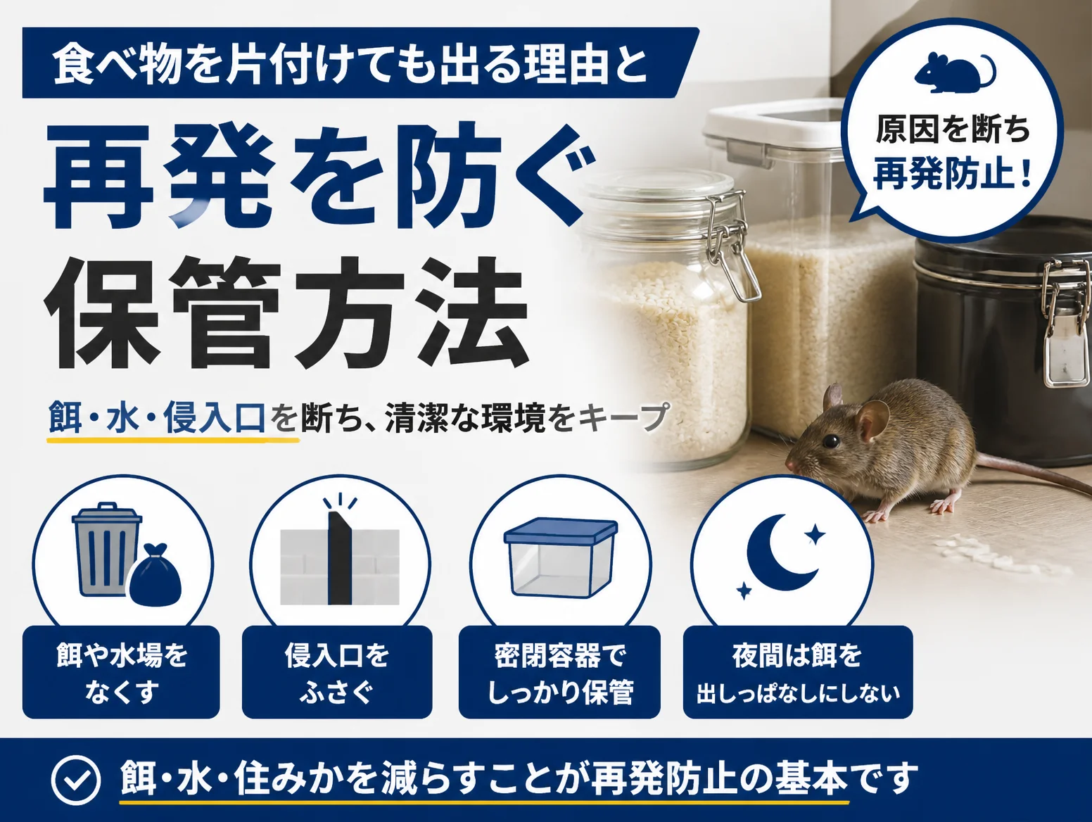 6. 食べ物を片付けても出る理由と再発を防ぐ保管方法