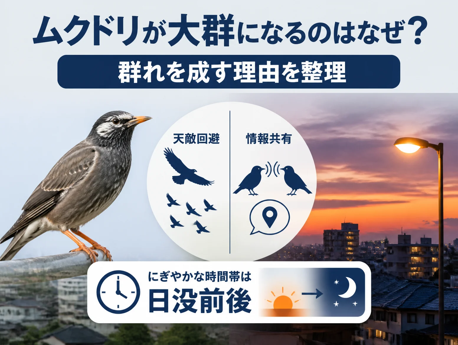 1. ムクドリが大群になるのはなぜ?群れを成す理由を整理