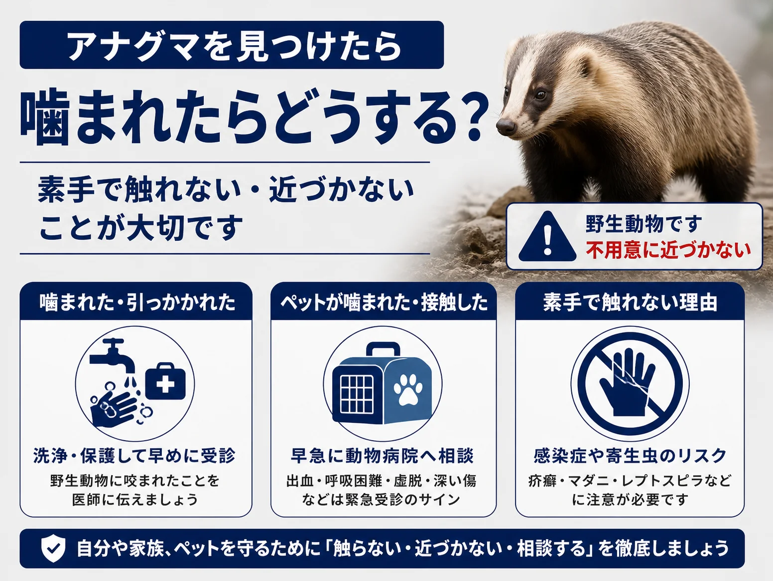 アナグマを見つけたらどうする？穴塞ぎと捕獲の意外なリスクについて